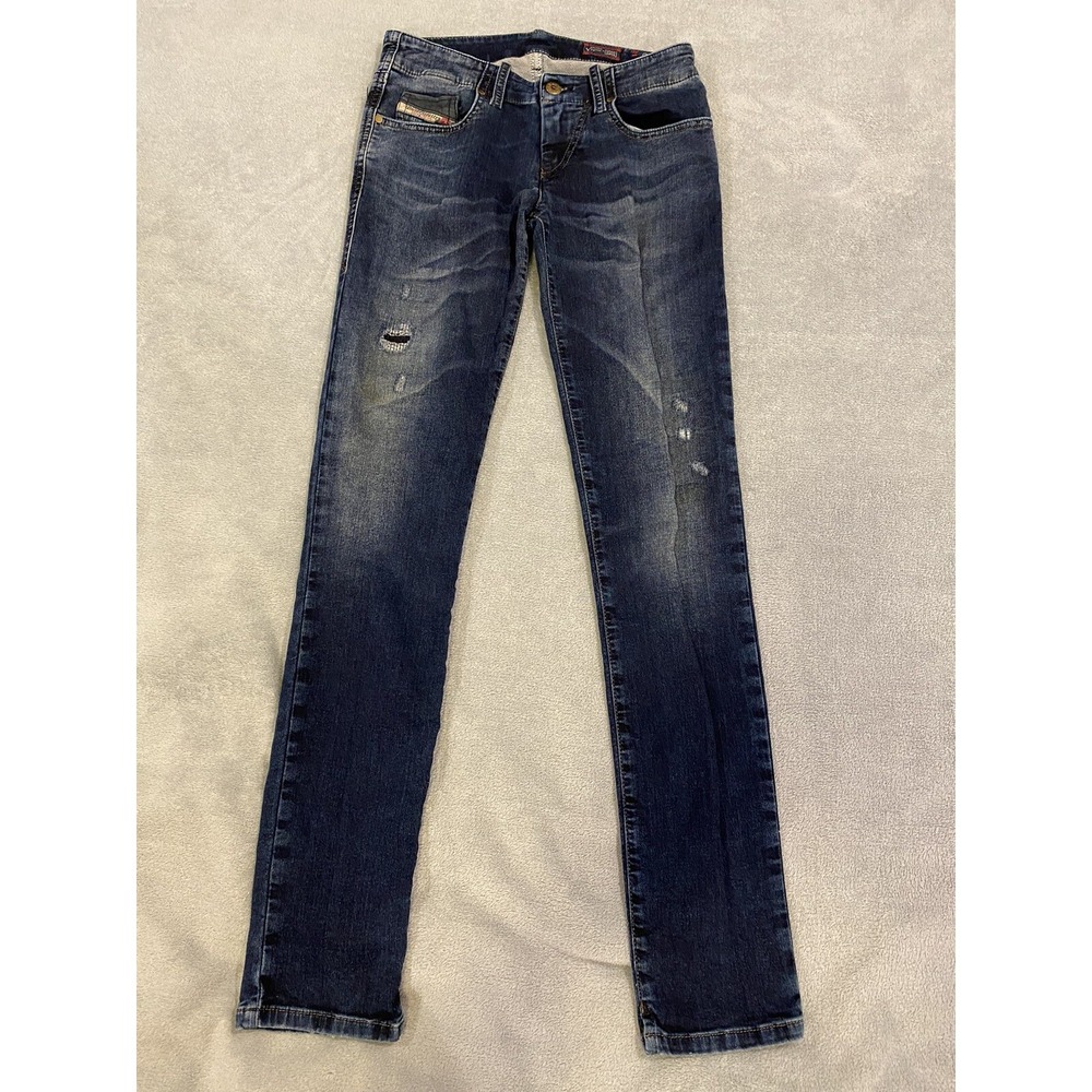 Diesel Grupee Sweat Pants Blue Stretch Jeans Womens sz W23